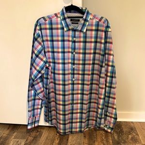 Bugatchi mens long sleeve button down shirt